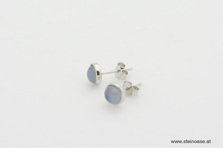 Ohrstecker Chalcedon 6mm Silber